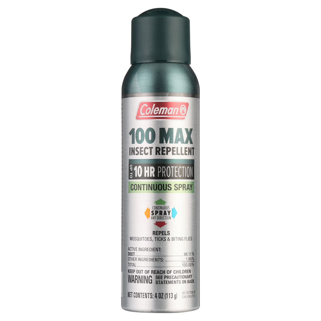 100 Max 100% DEET Continuous Spray Insect Repellent, 4 Oz.