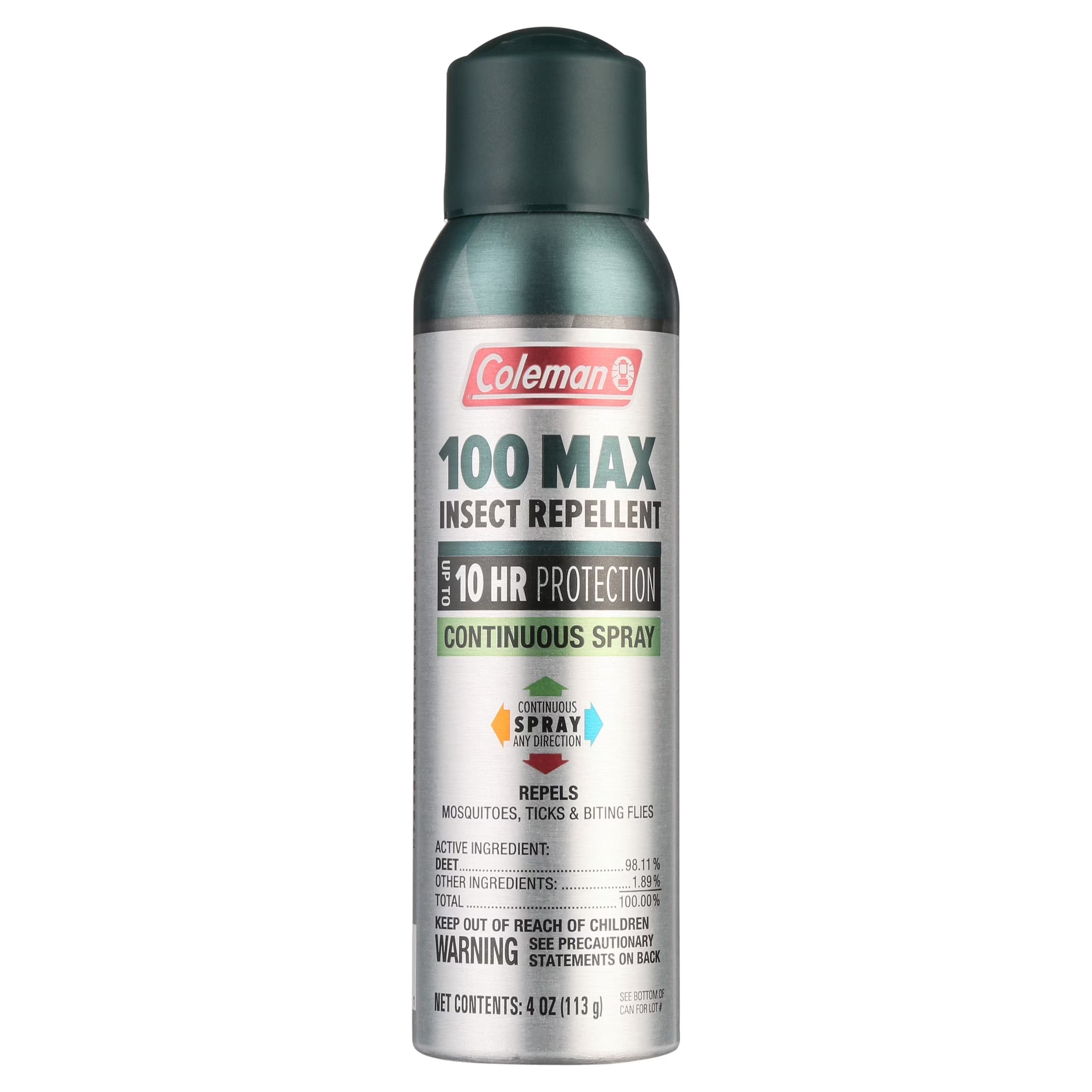 100 Max 100% DEET Continuous Spray Insect Repellent, 4 Oz.