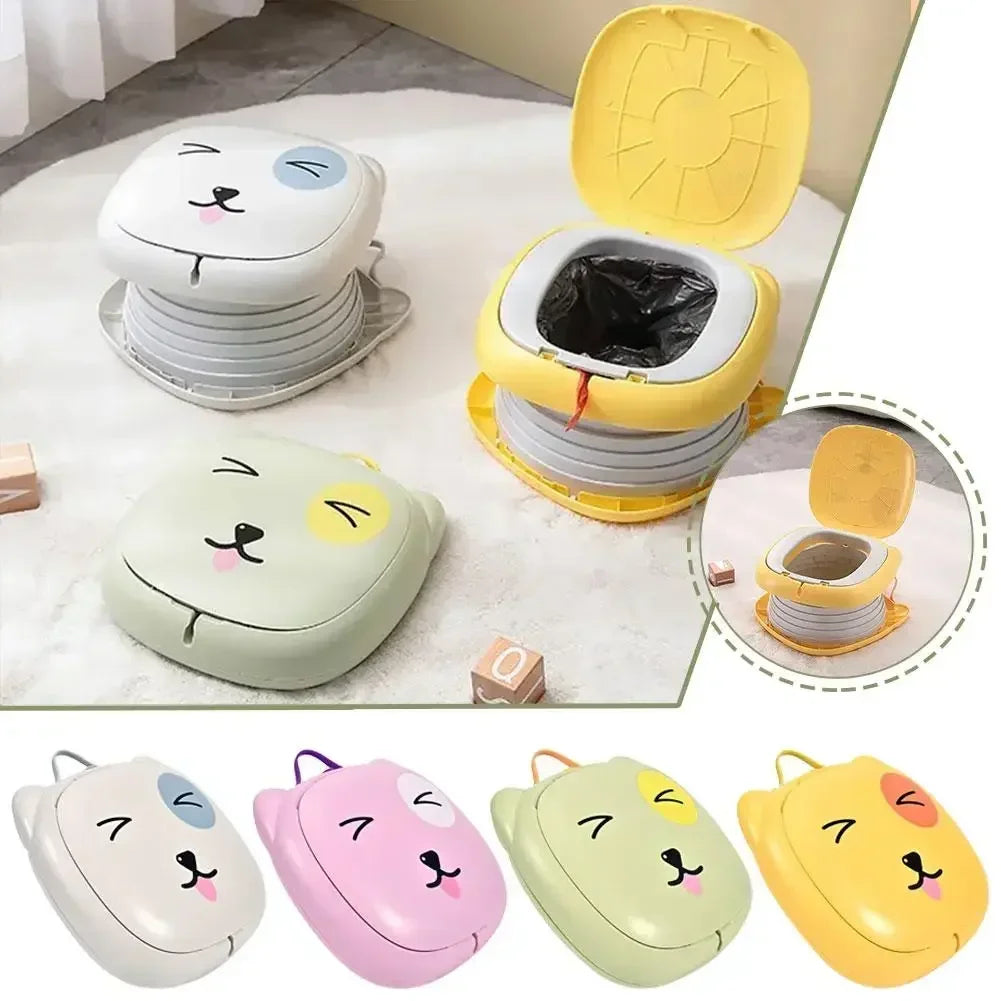 Portable Toilet, Folding Children Portable Potty for Car Camping Indoor Outdoor Bathroom for Baby Kids Children, Camping, Overlanding, Off-roading
