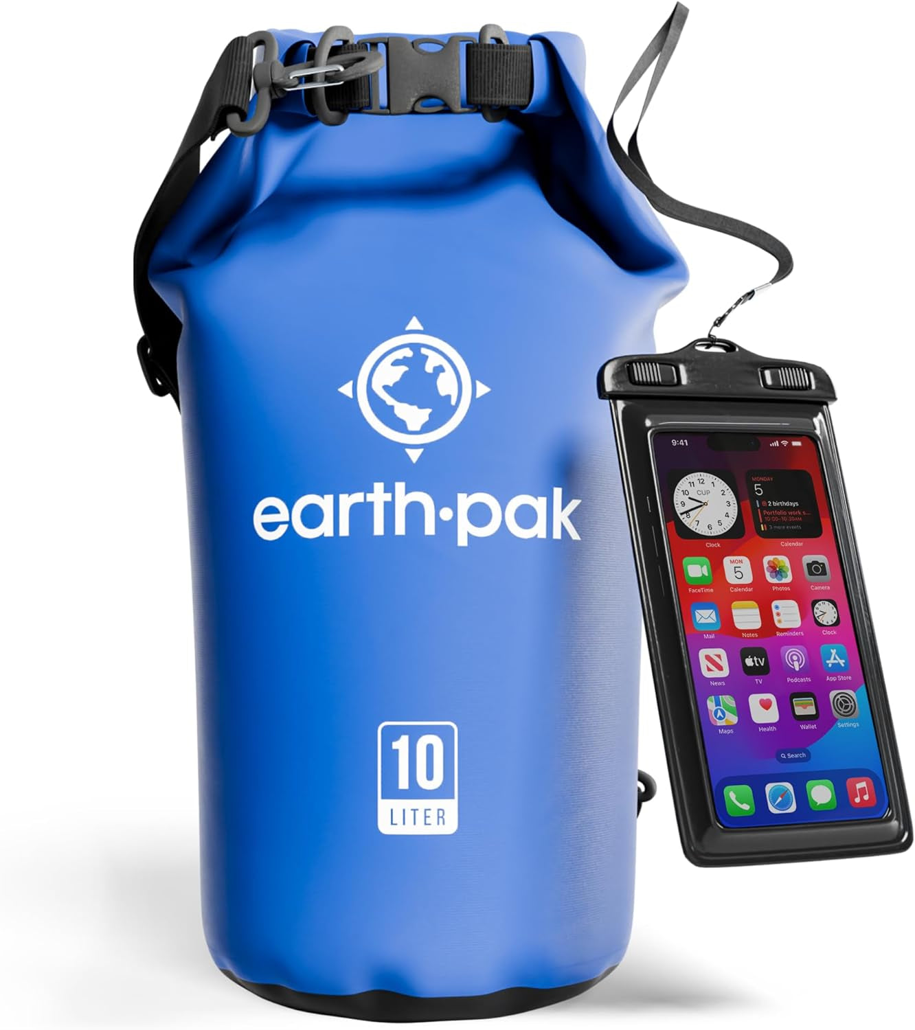 Waterproof Dry Bag - Roll Top Waterproof Backpack Sack Keeps Gear Dry for Outdoor Activities with Waterproof Phone Case