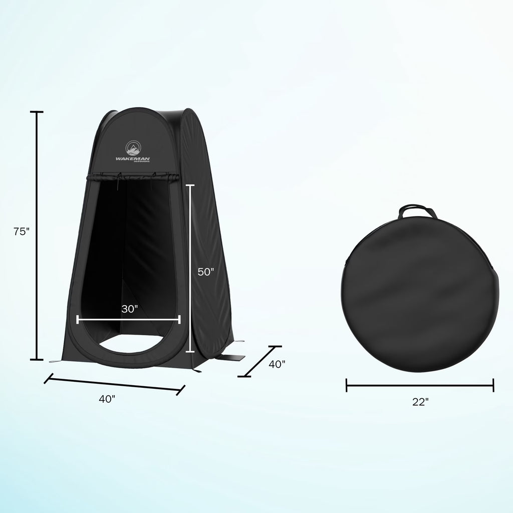 Outdoors Pop up Privacy Tent, Dressing Room, or Bathroom (Black)