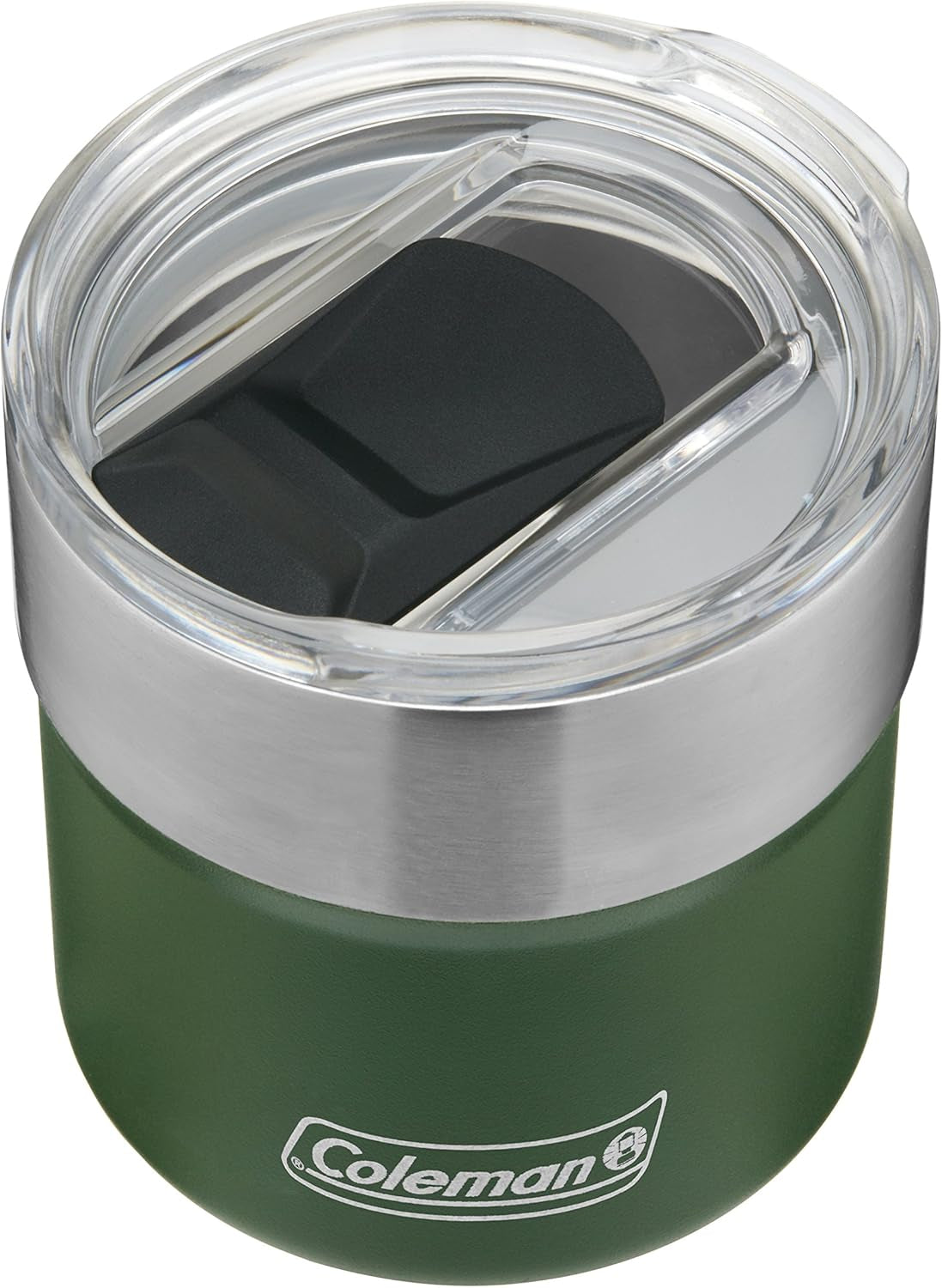 13Oz Vacuum-Insulated Stainless Steel Rocks Glass, Outdoor Cocktail Tumbler with Slidable Spout Cover, Keeps Ice Cold up to 9 Hours