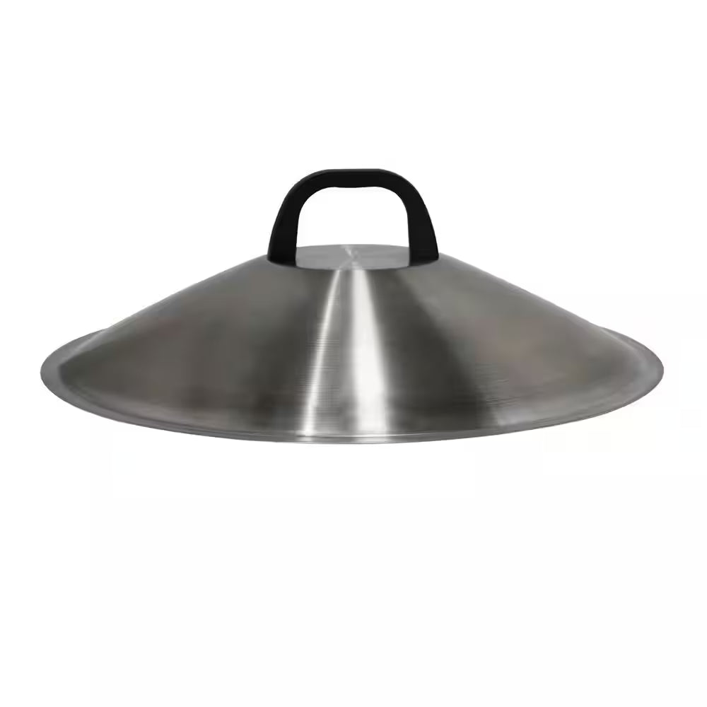 Portable 20 In. X 15.75 In. round Steel Propane Gas Fire Pit with Twist-Lock and Carry Lid in Matterhorn Gray