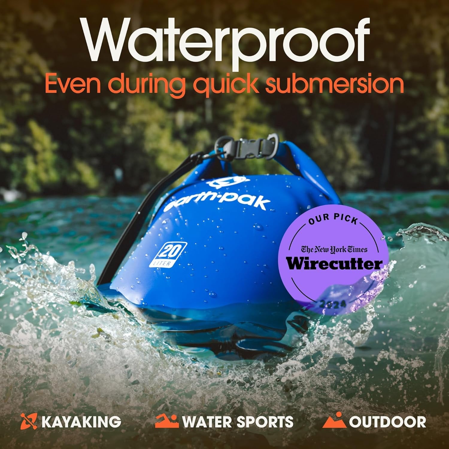 Waterproof Dry Bag - Roll Top Waterproof Backpack Sack Keeps Gear Dry for Outdoor Activities with Waterproof Phone Case