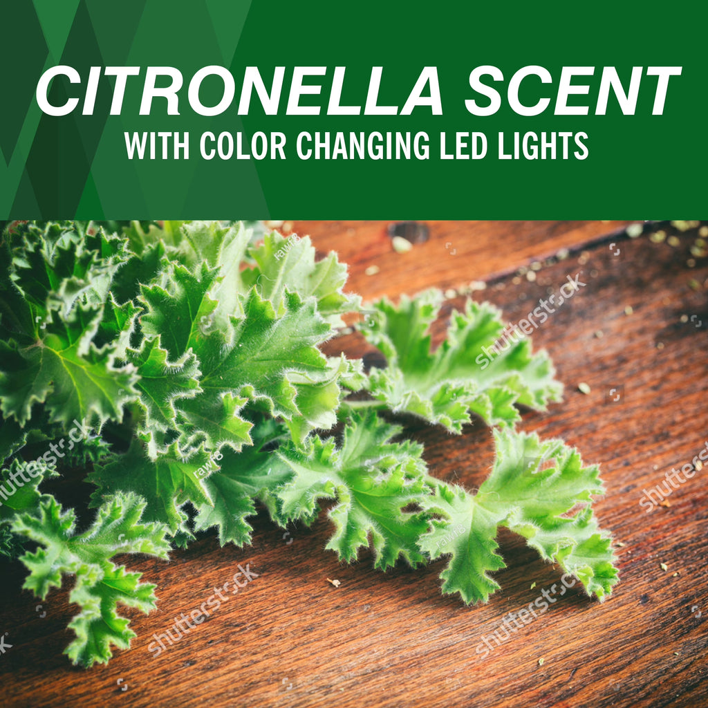 Color Changing LED Citronella Outdoor Scented Candle