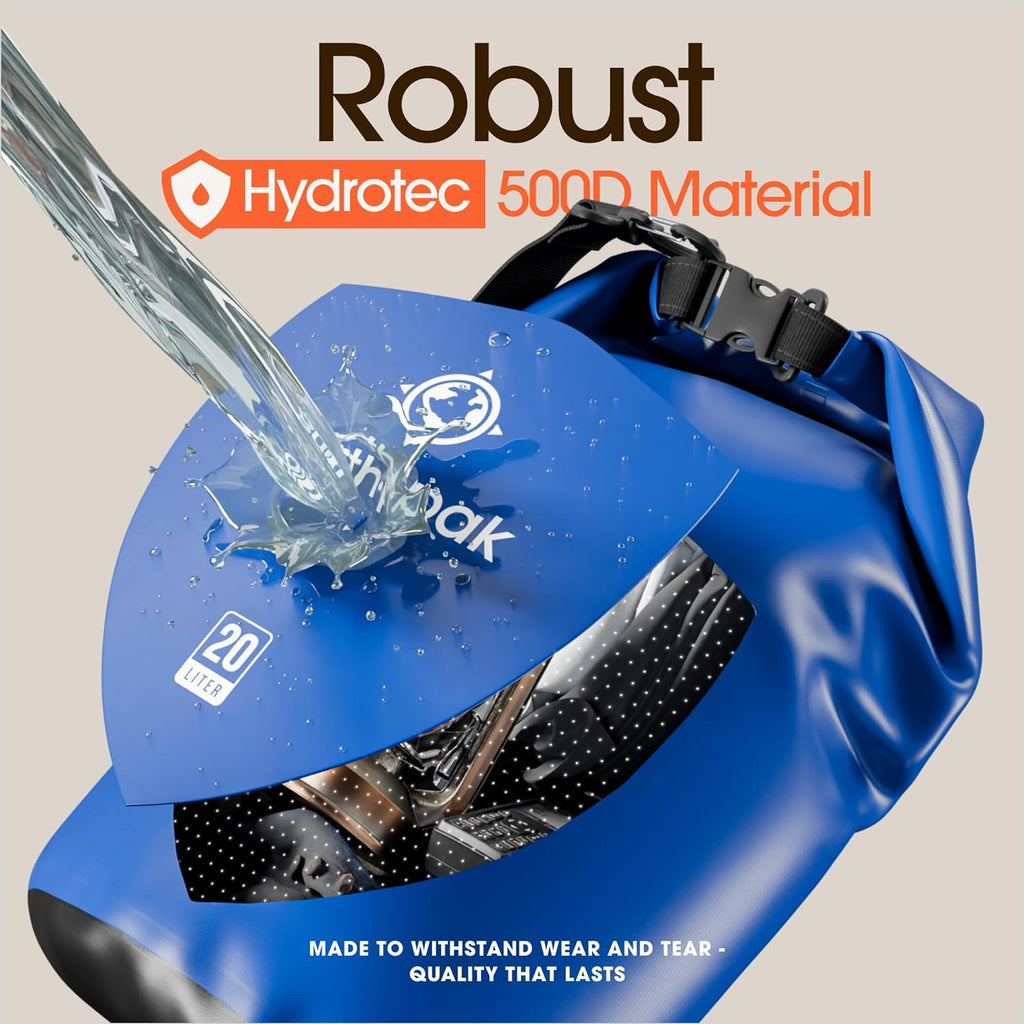 Waterproof Dry Bag - Roll Top Waterproof Backpack Sack Keeps Gear Dry for Outdoor Activities with Waterproof Phone Case