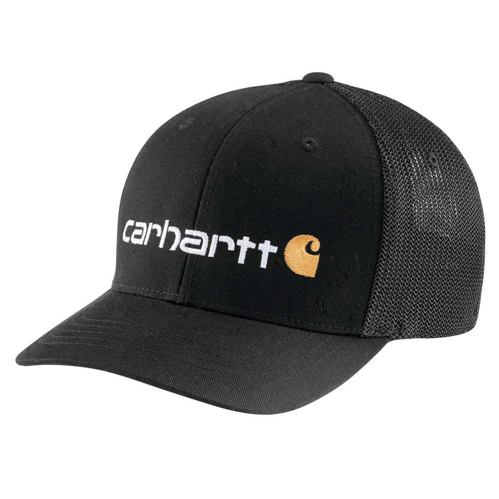 Men'S Black Cotton Trucker Hat M/L