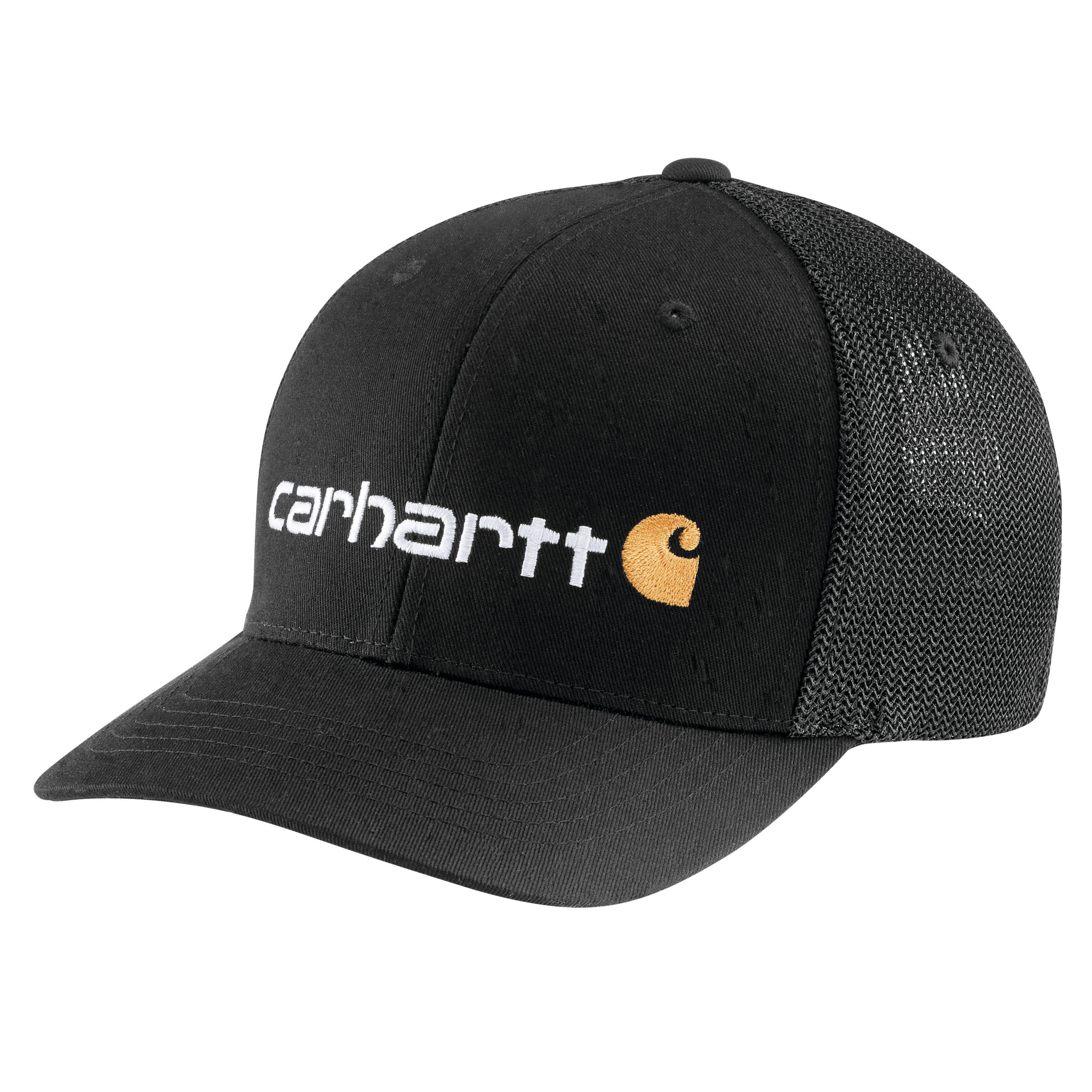 Men'S Black Cotton Trucker Hat M/L