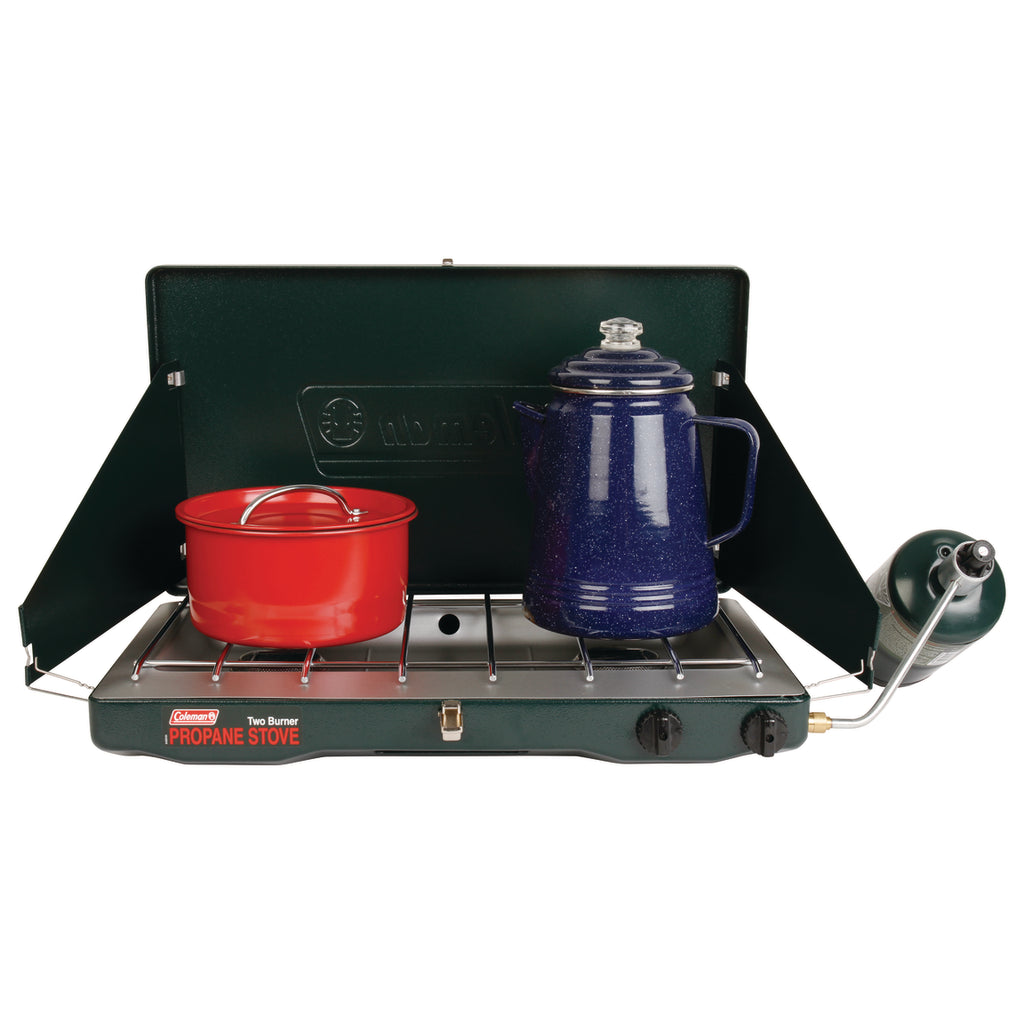 Brand, Matchlight 10,000 BTU 2-Burner Propane Stove, Black