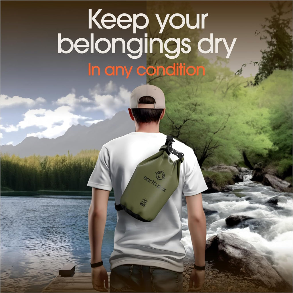Waterproof Dry Bag - Roll Top Waterproof Backpack Sack Keeps Gear Dry for Outdoor Activities with Waterproof Phone Case
