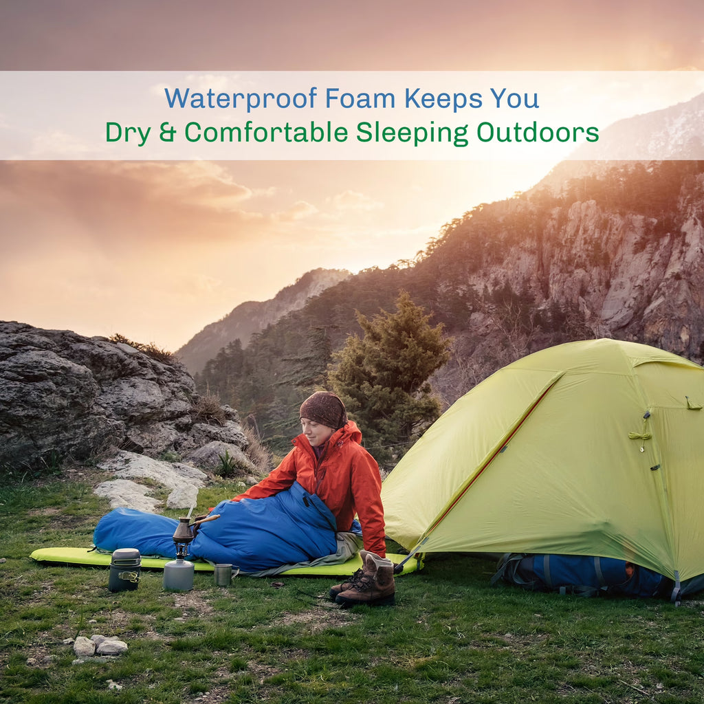 Outdoors 0.75-Inch-Thick Foam Sleeping Pad for Camping (Blue)
