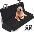 Rear Seat Pet Cover, Back Seat Cover for All Pets,  Car Seat Protector, Waterproof Bench Seat Cover, Non-Slip Seat Cover Fits Middle Armrest for Most Cars Trucks SUVs - Black