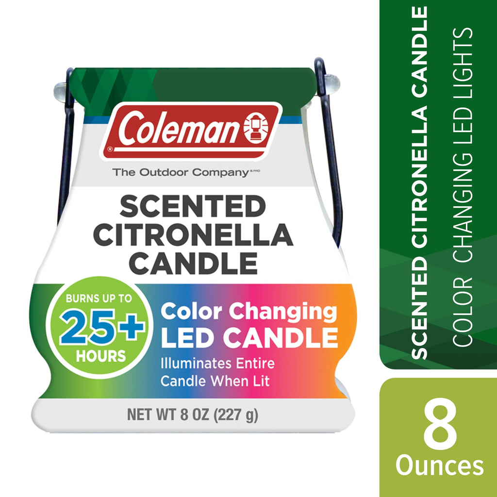 Color Changing LED Citronella Outdoor Scented Candle