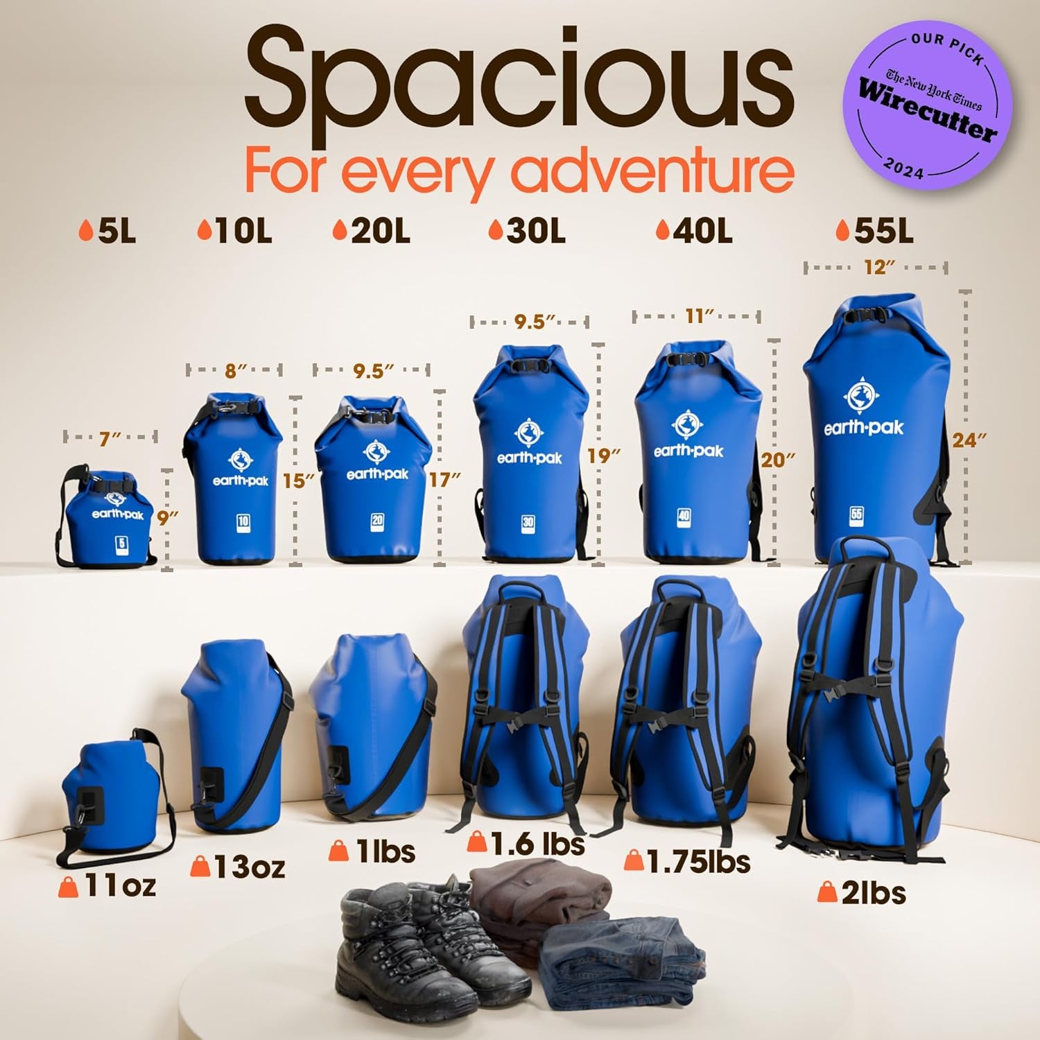 Waterproof Dry Bag - Roll Top Waterproof Backpack Sack Keeps Gear Dry for Outdoor Activities with Waterproof Phone Case