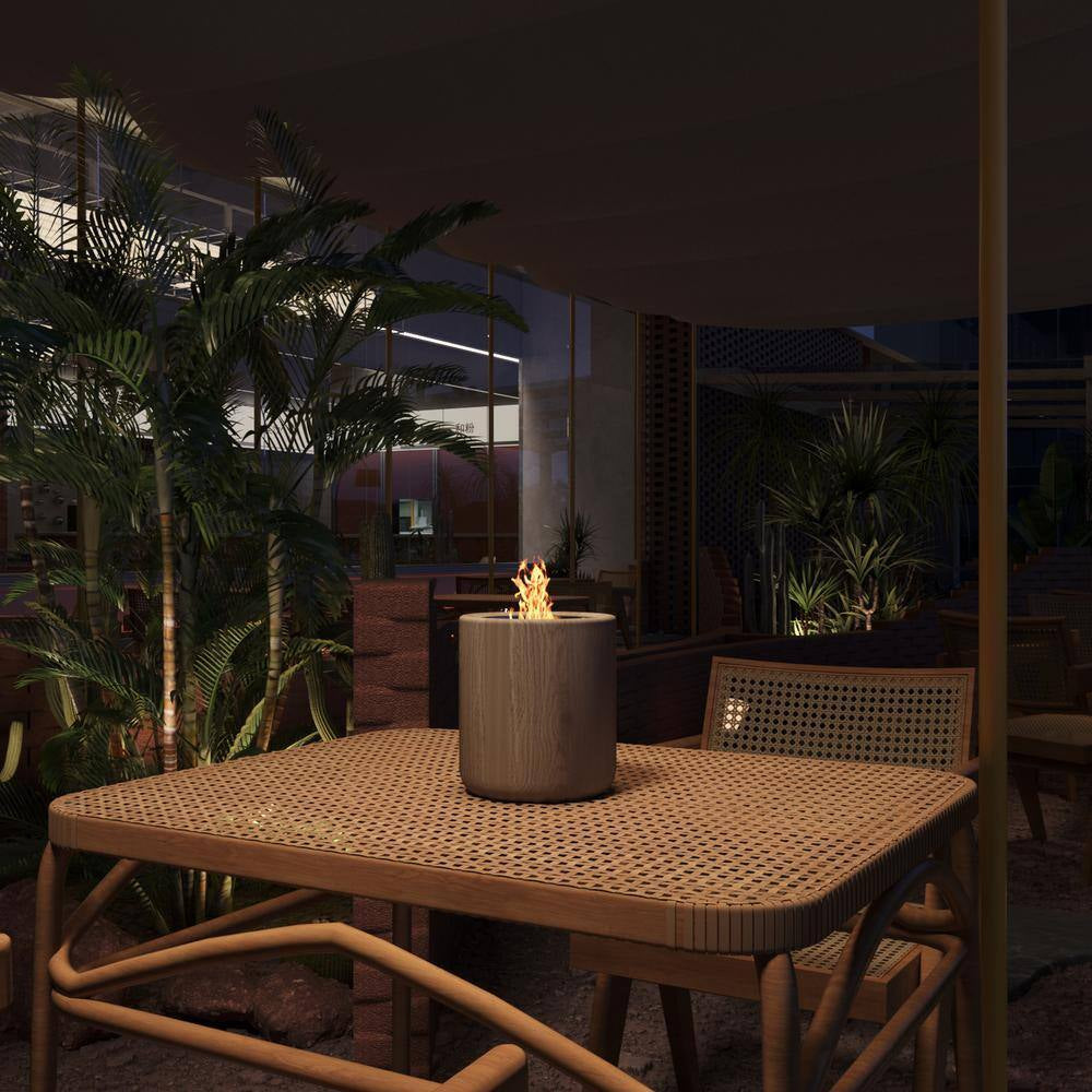 4.7 In. X 4.5 In. Cylindrical Mini Portable Ethanol Tabletop Fire Pit, Indoor and Outdoor Fireplace, Include Wick
