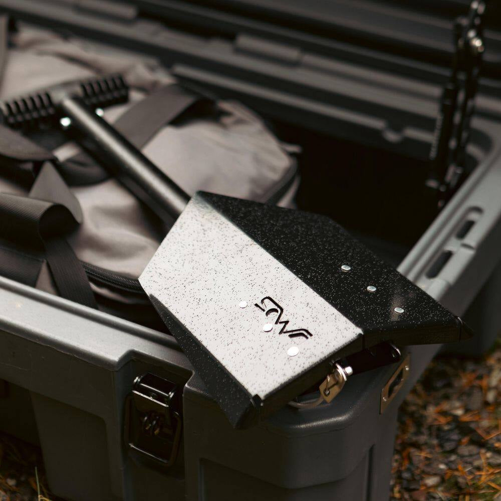 Delta Compact Collapsible Shovel - Carbon Steel Blade and 23 In. Aluminum Handle for Camping and Off-Road Use - Black