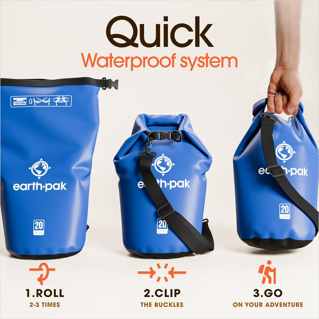 Waterproof Dry Bag - Roll Top Waterproof Backpack Sack Keeps Gear Dry for Outdoor Activities with Waterproof Phone Case