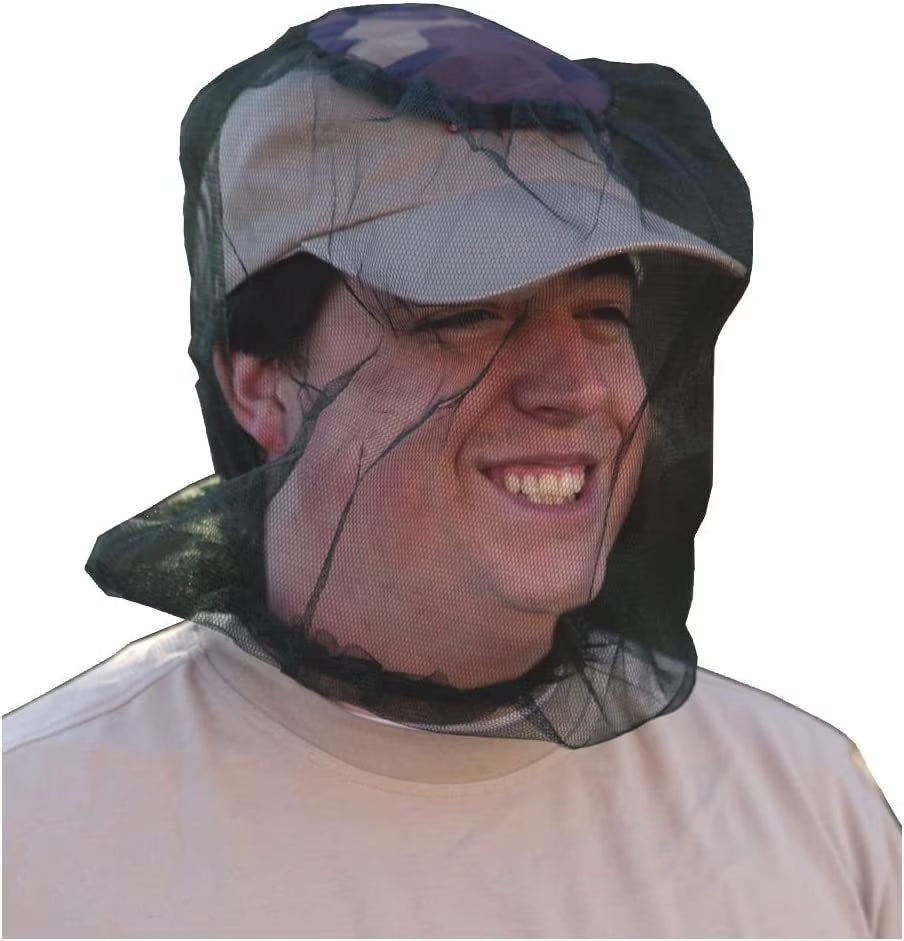 Mosquito Mesh Head Net with Brim, Green