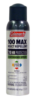 100 Max 100% DEET Continuous Spray Insect Repellent, 4 Oz.