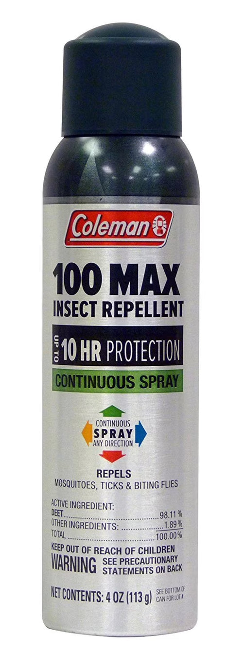 100 Max 100% DEET Continuous Spray Insect Repellent, 4 Oz.