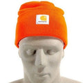 A18 Acrylic Beanie Watch Cap - Bright Orange