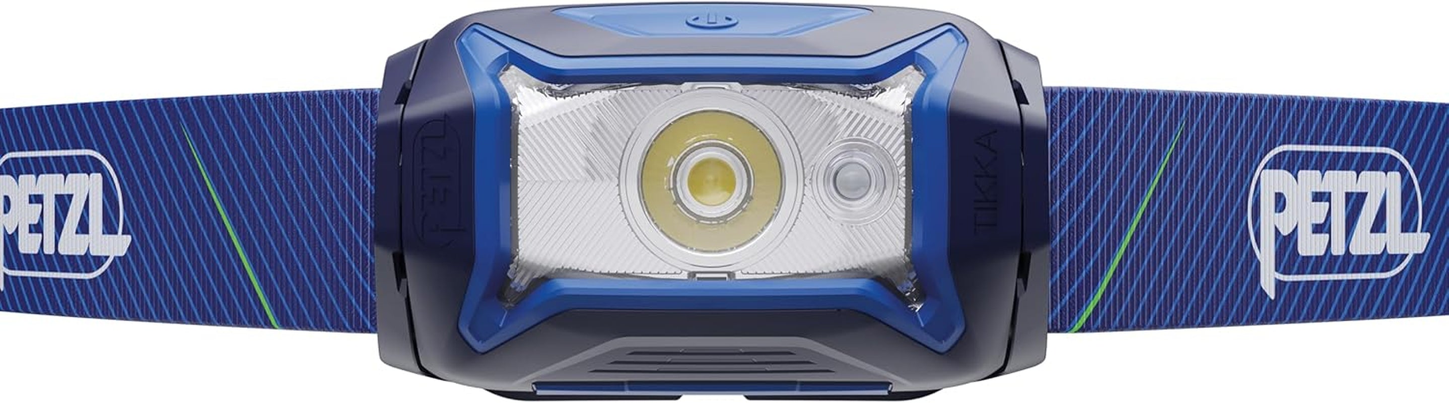 PETZL Tikka Headlamp - Compact 350 Lumen Light with Red Lighting, for Hiking, Climbing, Running, and Camping - Blue